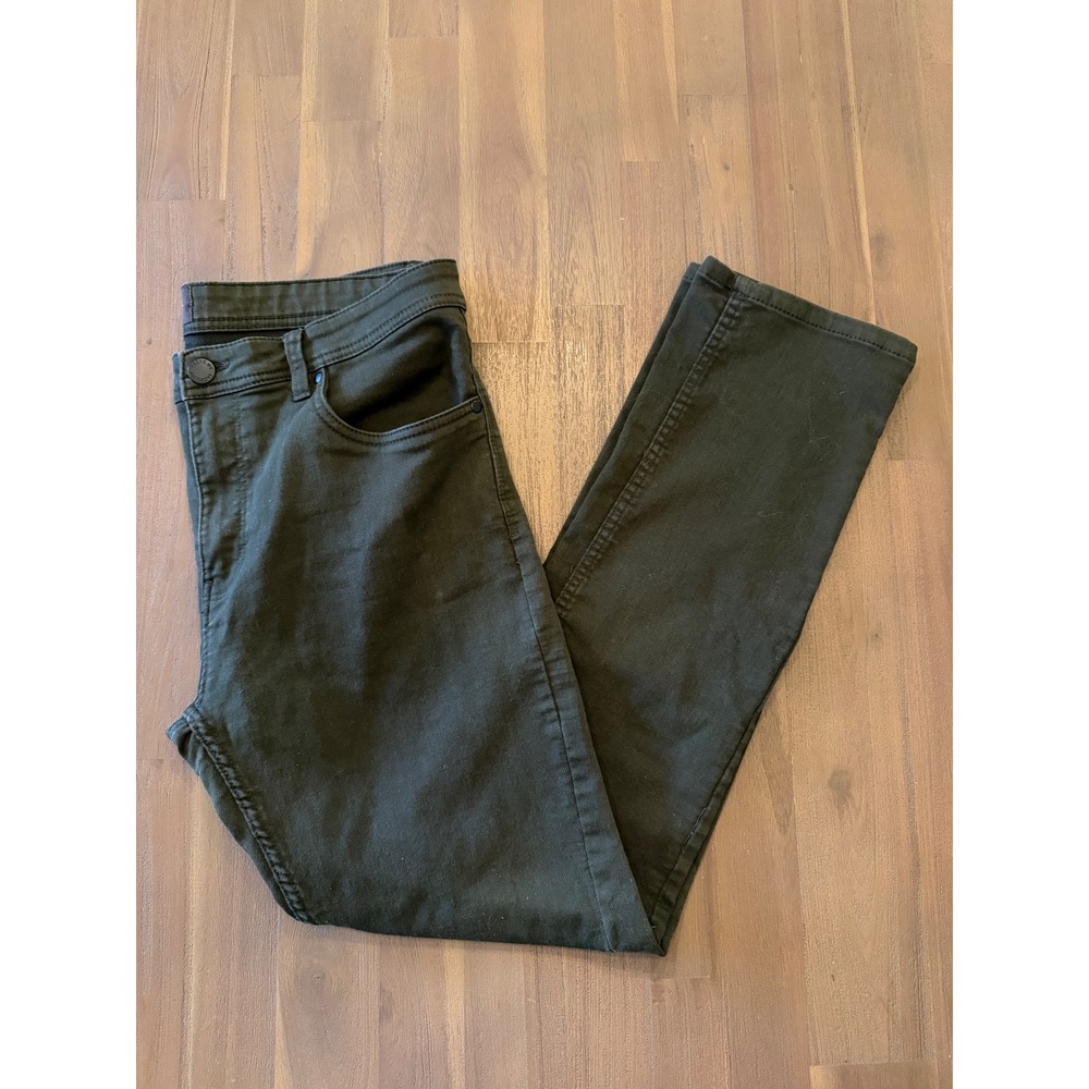 JACHS‎ NEW YORK Mens Dark Green Slim Fit Jeans Pants Size 34x32